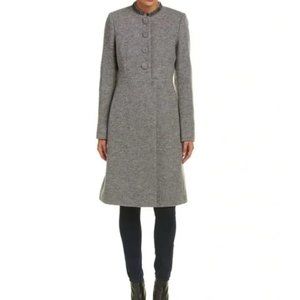 Rebecca Taylor Chain Detail Wool Coat in Gray NWT Size 00